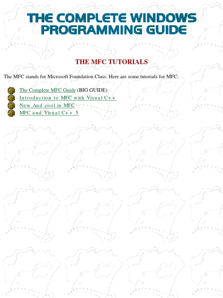 The Complete Windows Programming Guide - MFC Tutorials | PDF | Class ...