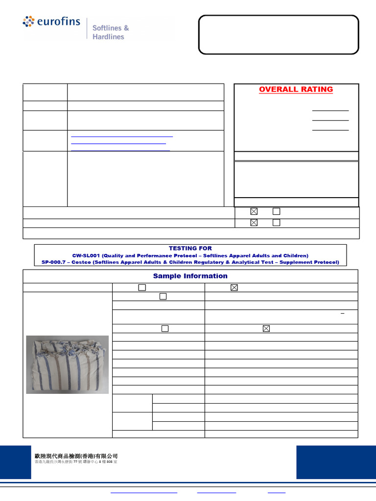 EFYW25070151-S-01 - CCL Masood Textile (Fabric Full Test) (USA) | PDF |  Textiles | Materials