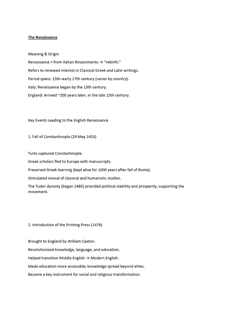 Understanding the Renaissance Era | PDF