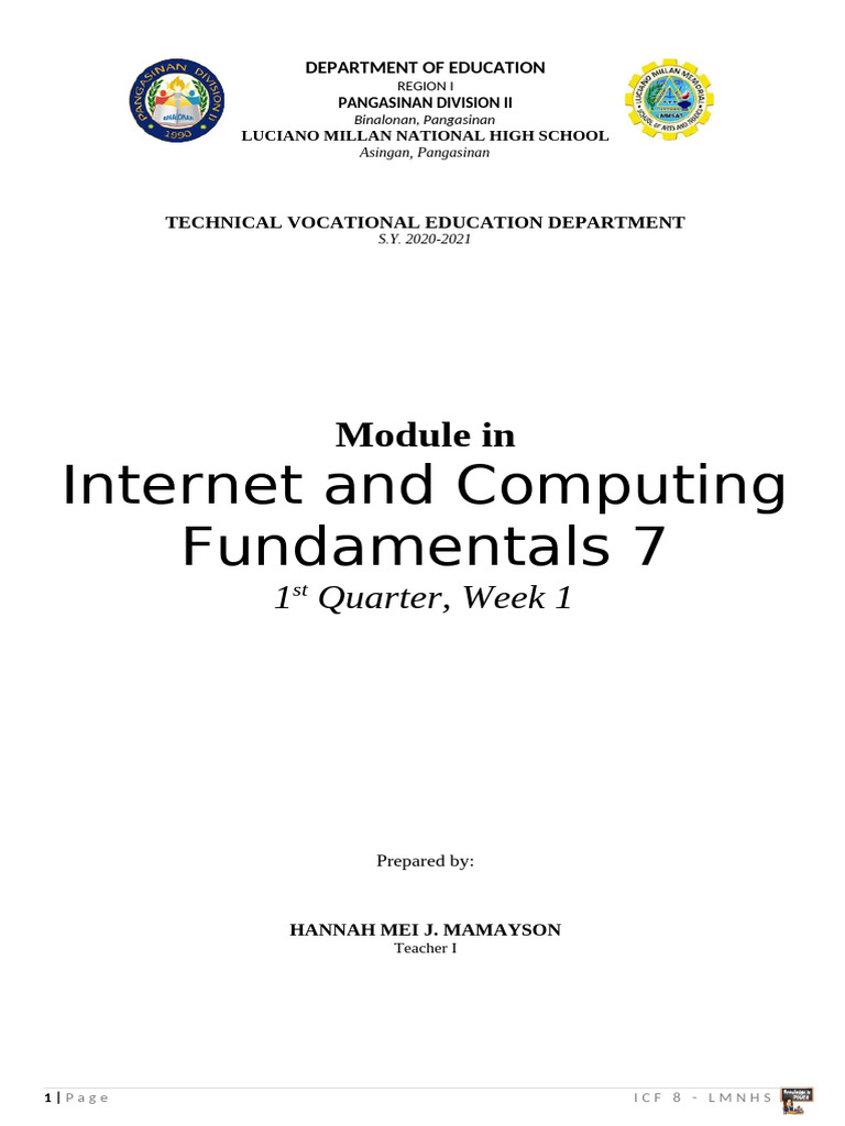 Internet and Computing Module 7 | PDF