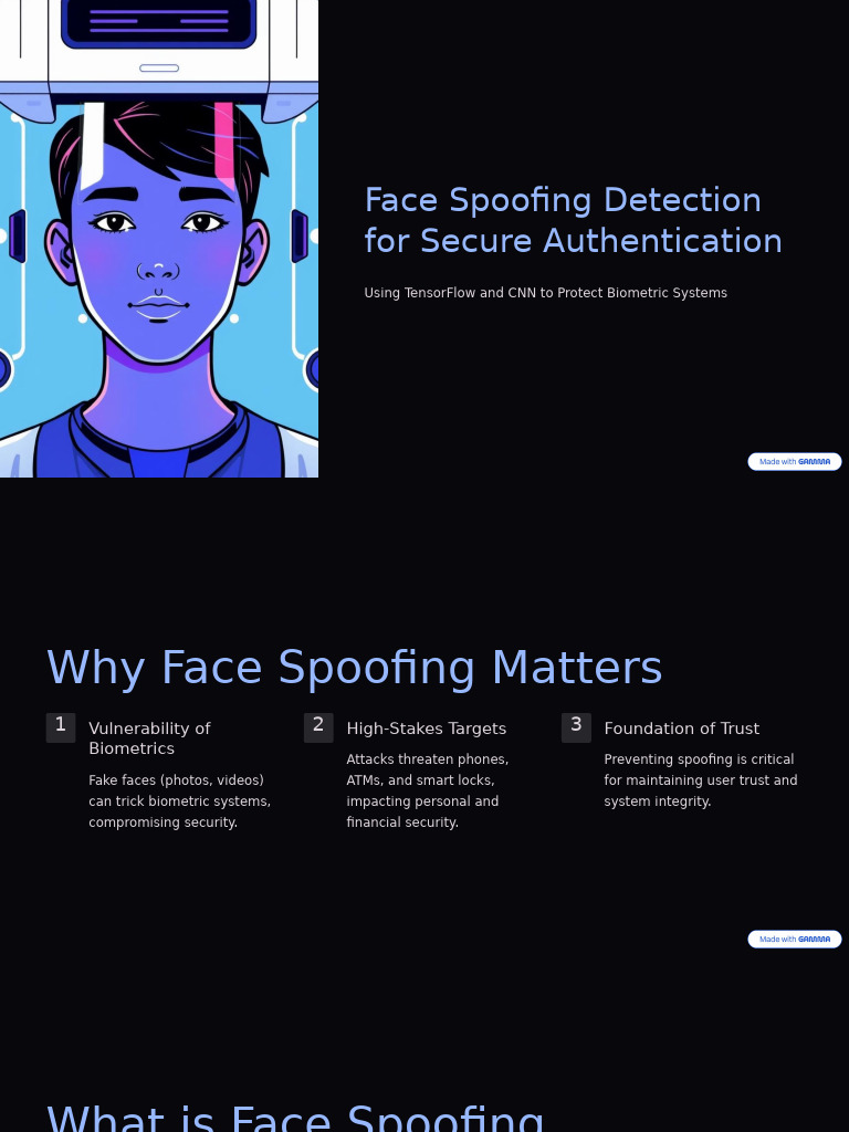 Face Spoofing Detection with CNN & TensorFlow | PDF | Biometrics | Deep ...