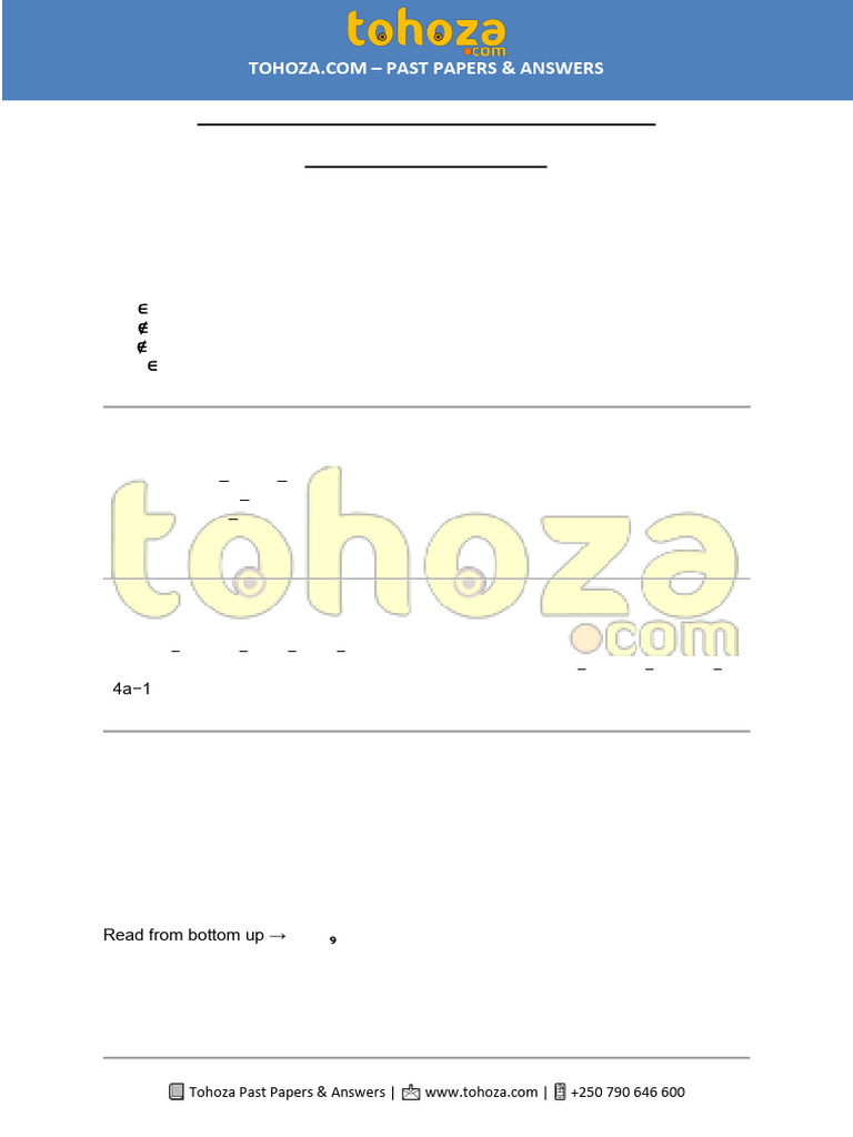 S3 Mathematics Past Papers & Answers 2024 | PDF | Area | Factorization
