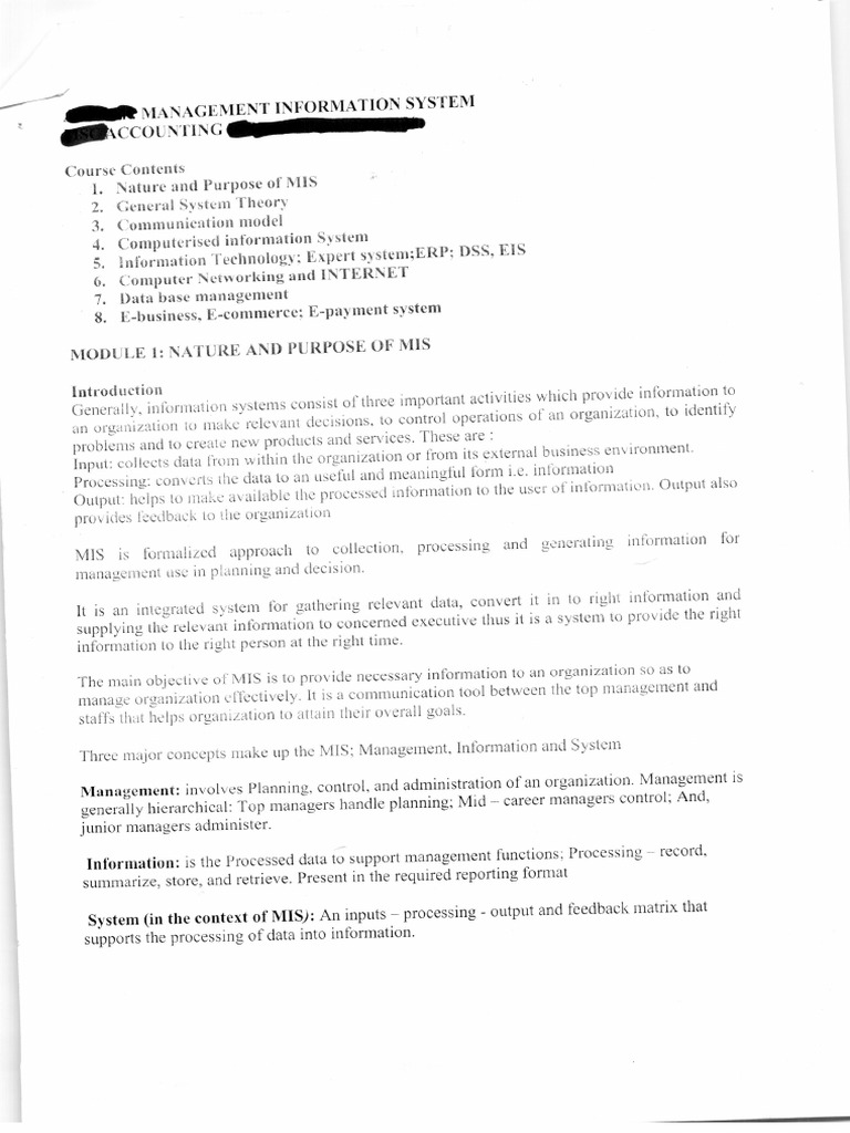 Management Information System | PDF