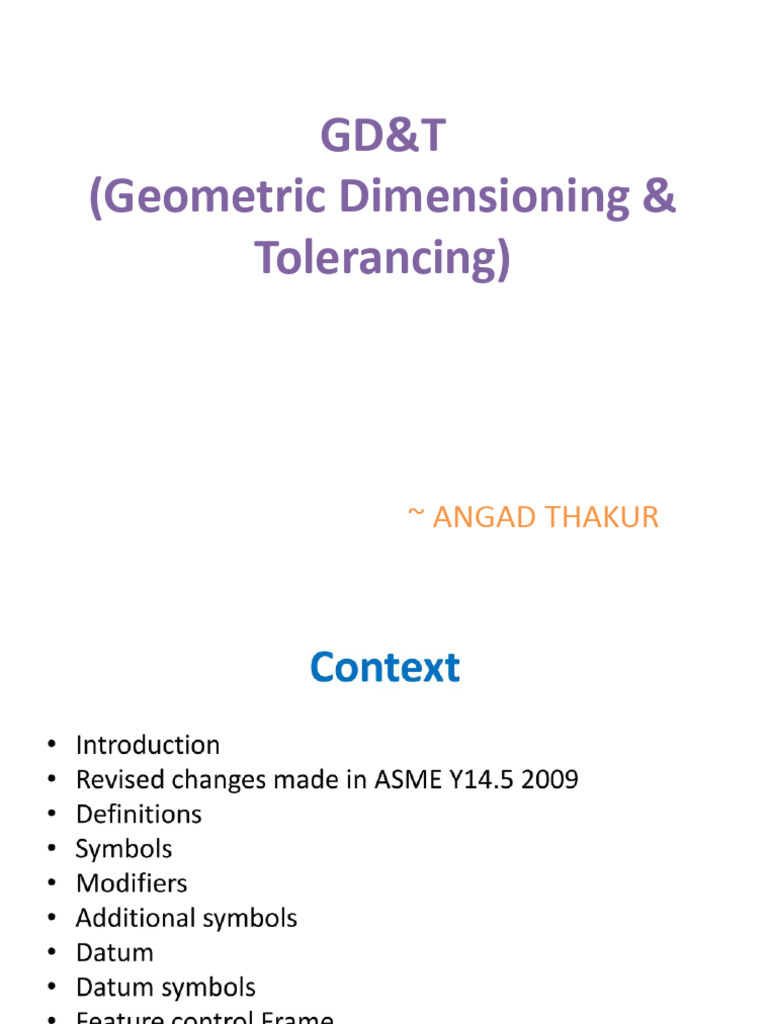 Geometric Dimensioning and Tolerancing | PDF