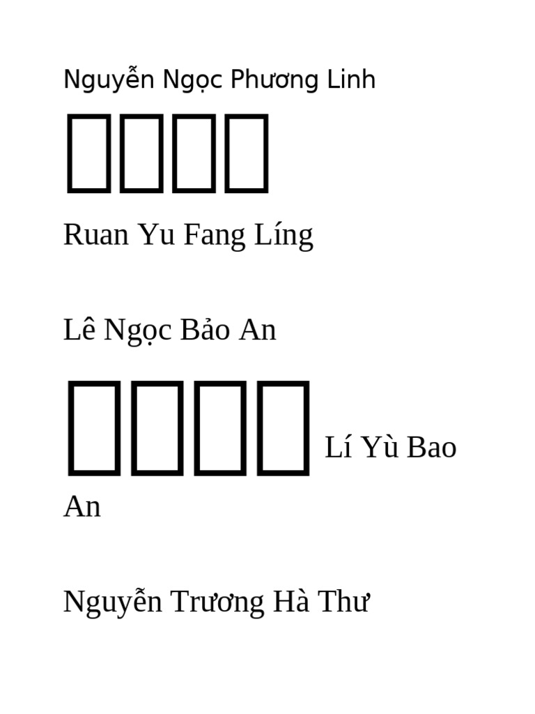 Ruan Yu Fang Líng Lê Ngọc Bảo An | PDF
