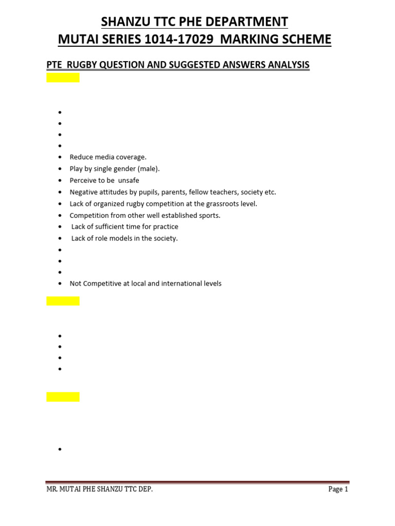 Rugby Game Challenges and Scoring Methods | PDF | Rugby Union | Sport ...