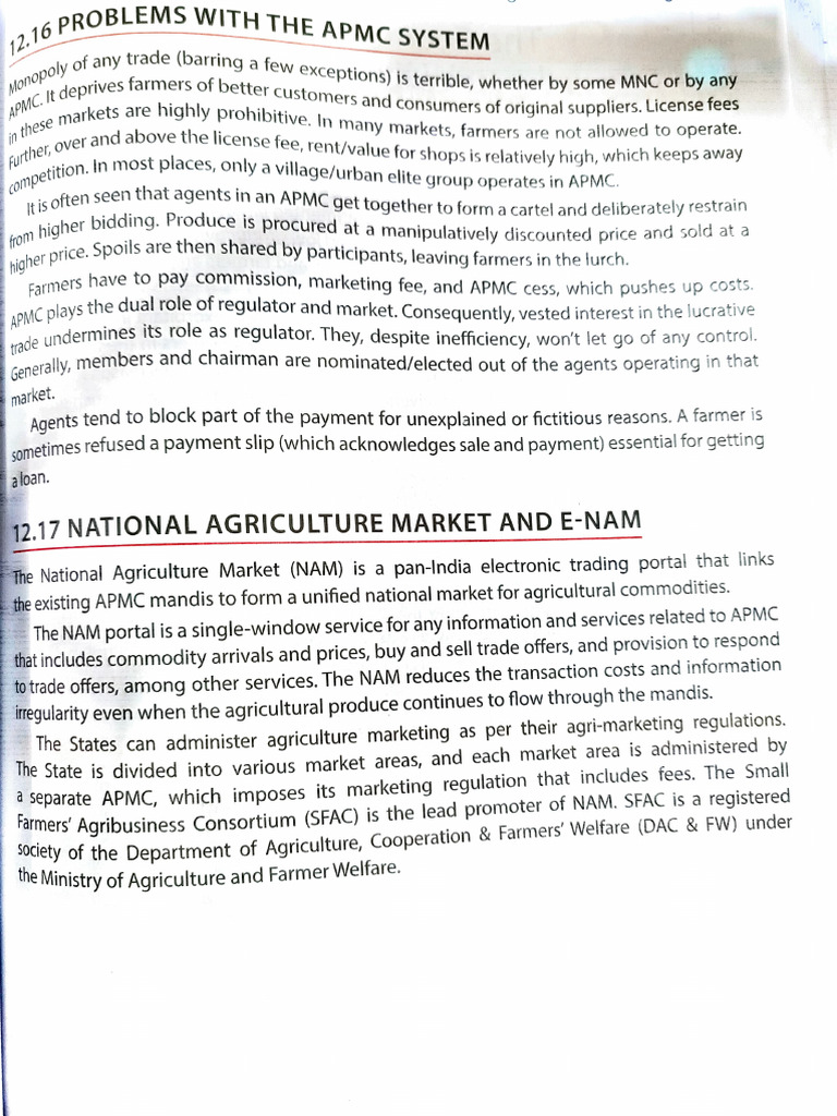 Issues with APMC System and NAM | PDF | Financial Markets | Marketing