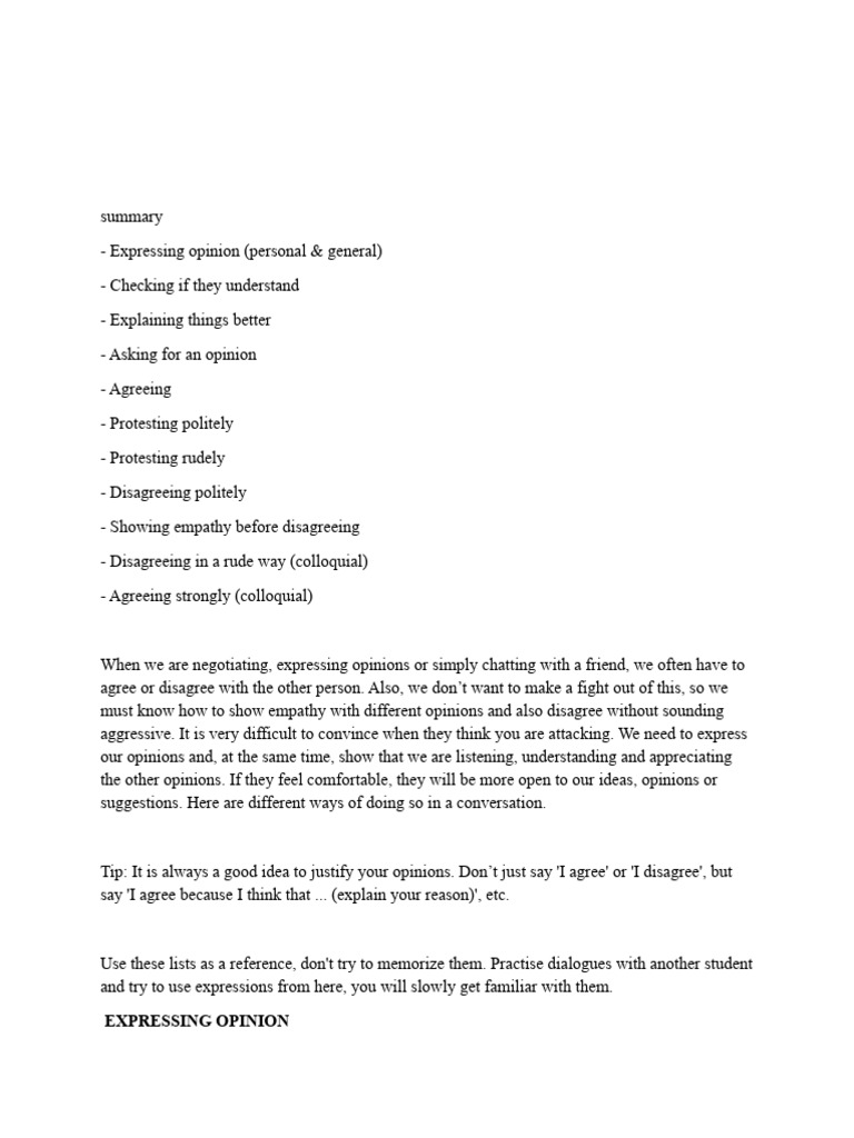Effective Ways to Agree and Disagree | PDF