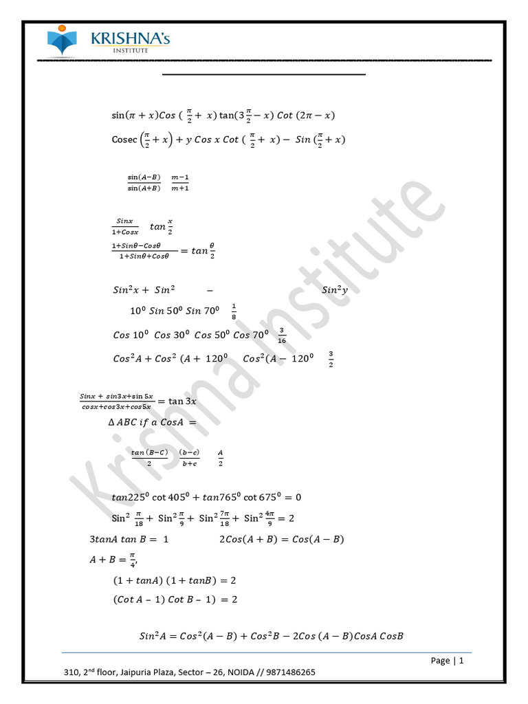 Proving Trigonometric Identities | PDF | Ellipse | Classical Geometry