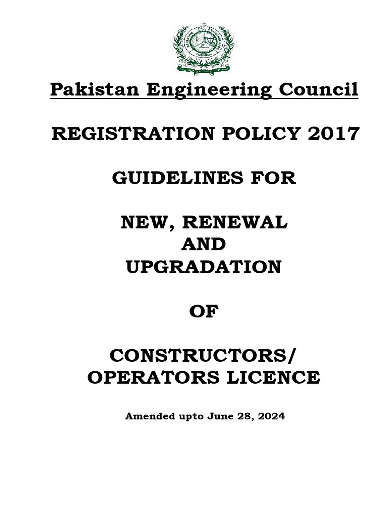 PEC Guidelines for Constructor Licensing | PDF | Business