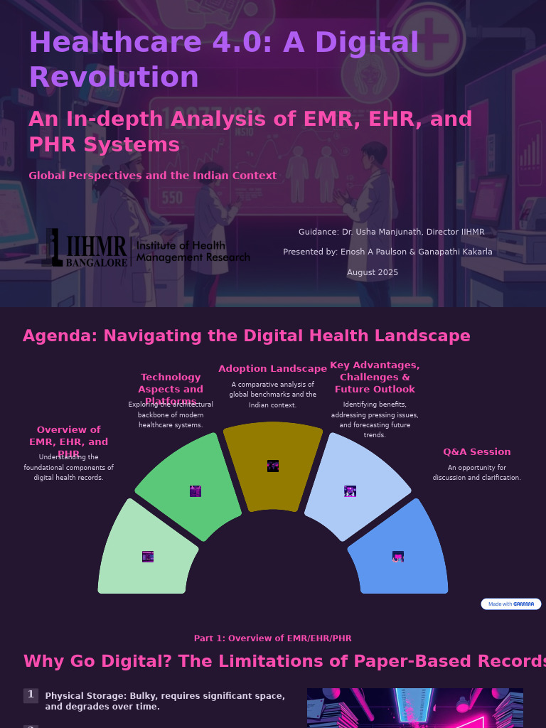 Digital Health Records: EMR, EHR, PHR Insights | PDF | Electronic ...