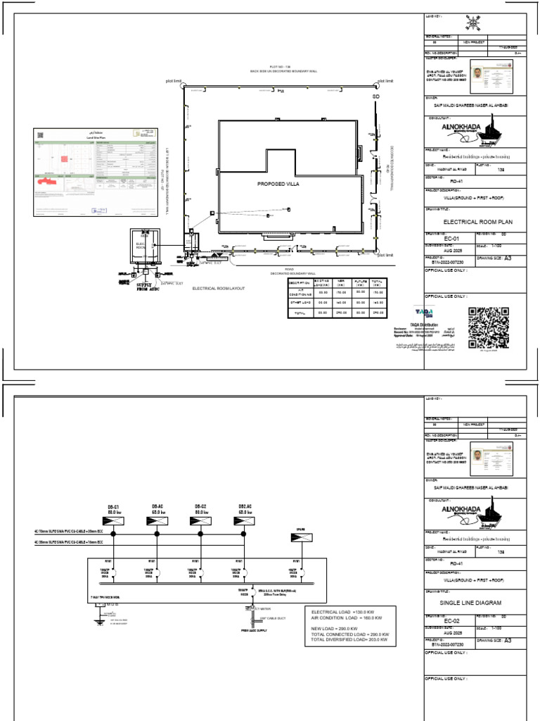 Villa Electrical and Site Plans | PDF | Electrical Engineering ...