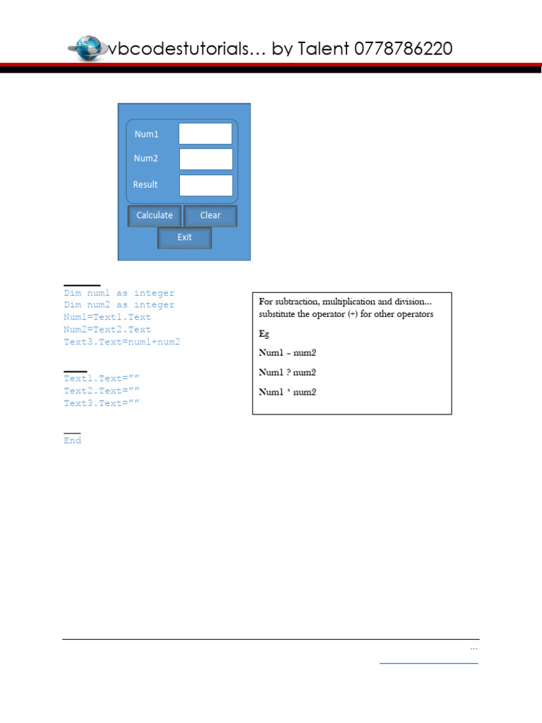 VB Code Tutorials for Beginners | PDF | Computing | Computer Programming