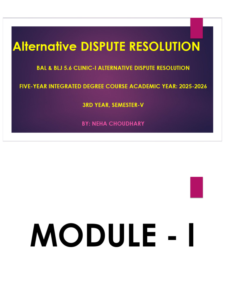 Understanding Alternative Dispute Resolution | PDF | Alternative ...