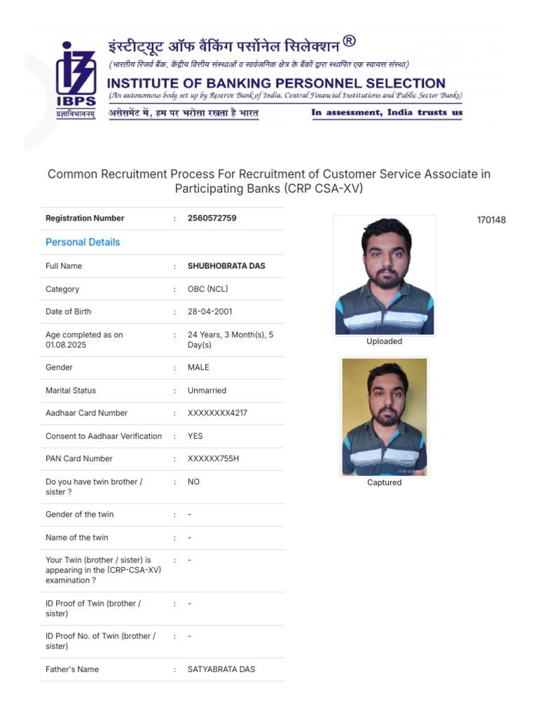 IBPS Clerk 2025 Application Details | PDF | Apprenticeship