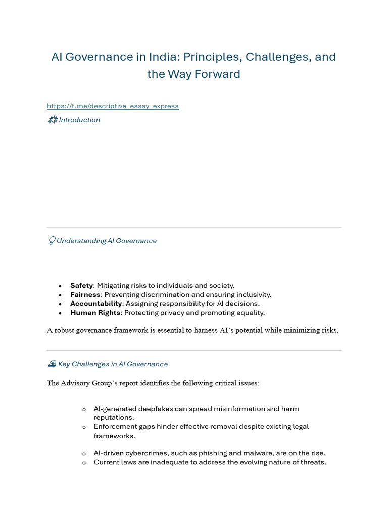 India AI Governance Guidelines Overview | PDF | Artificial Intelligence ...