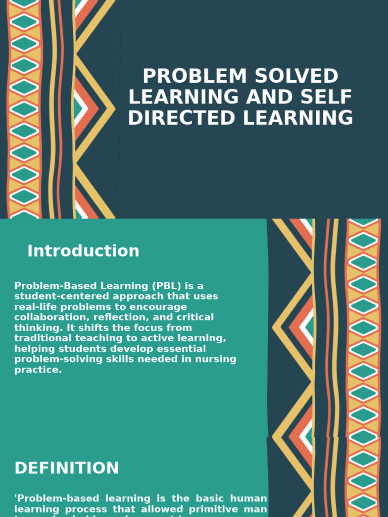 Problem Solved Learning and Self Directed Learning | PDF | Learning ...
