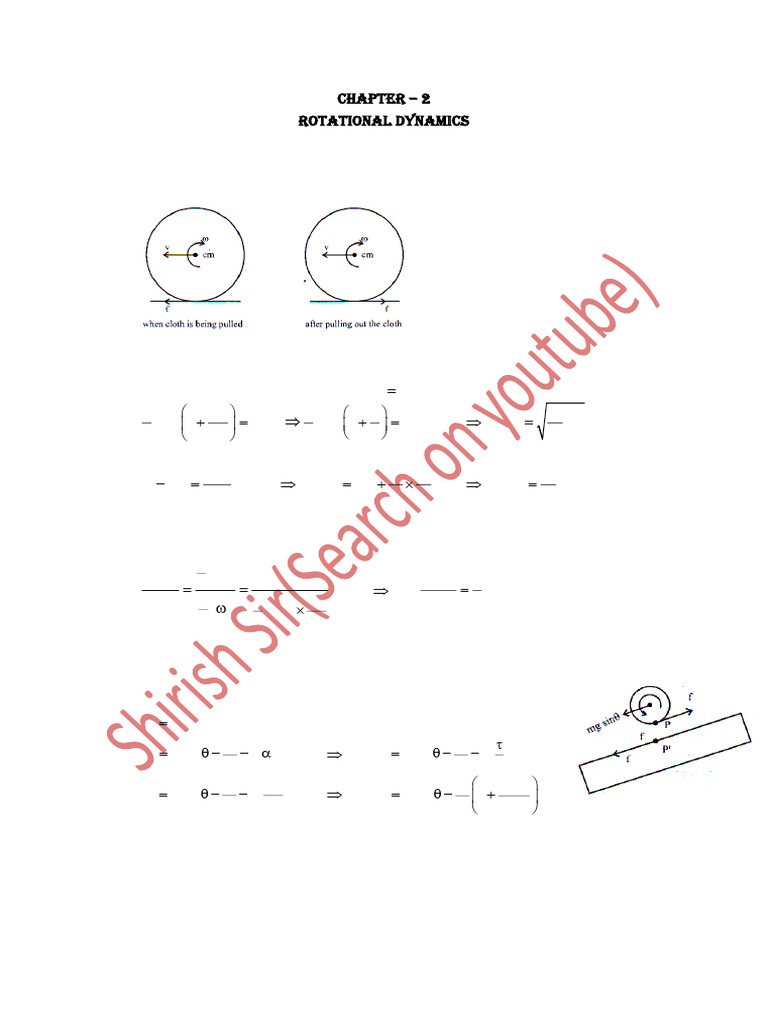 2 Solution - Rotational Dynamics | PDF | Rotation Around A Fixed Axis ...