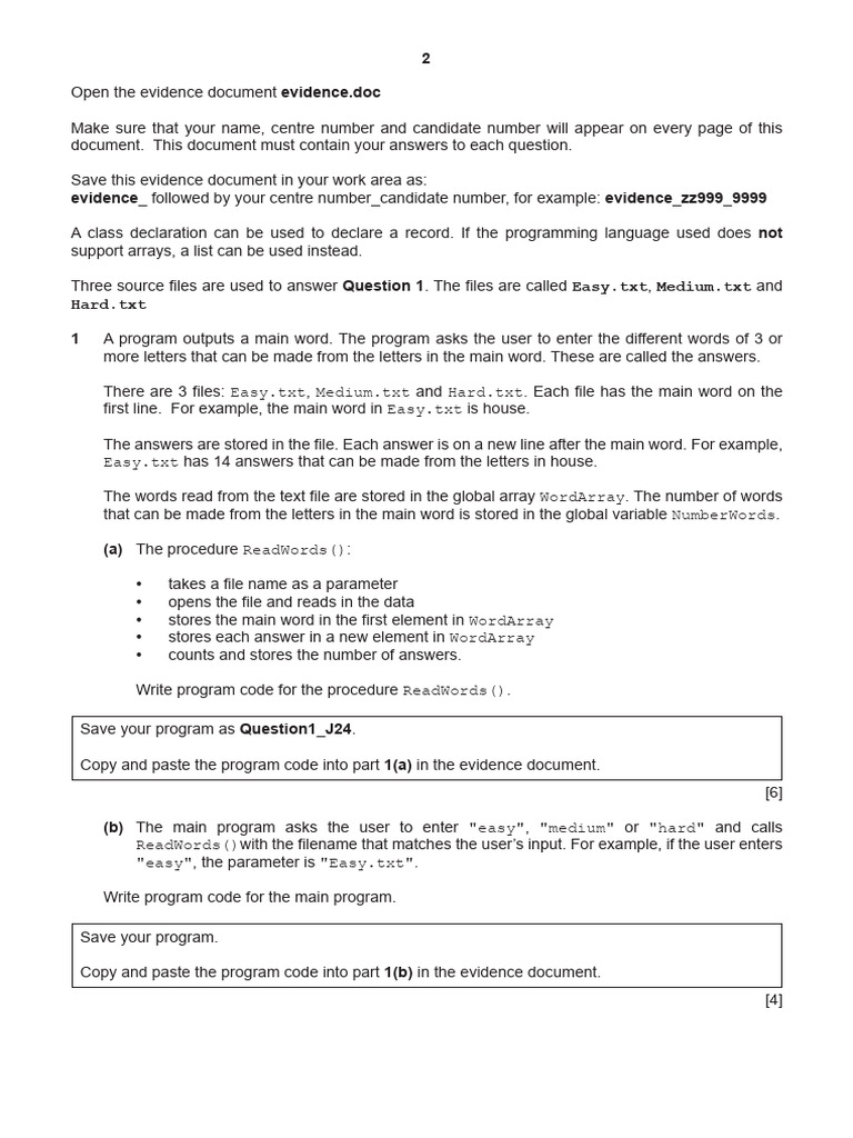Evidence Document for Programming Tasks | PDF | Pointer (Computer ...