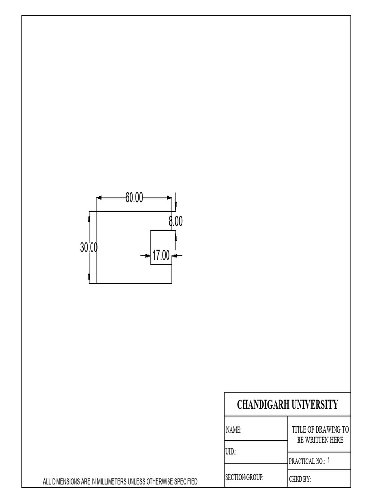 Chandigarh University Drawing Template | PDF