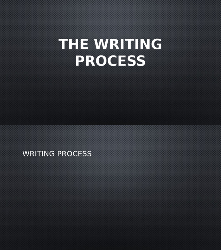 The Writing Process | PDF