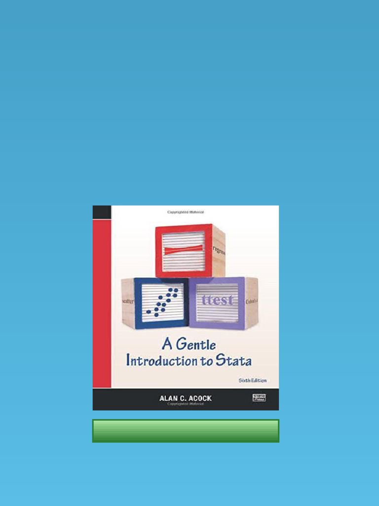 Ebook) A Gentle Introduction To Stata by Alan C. Acock ISBN