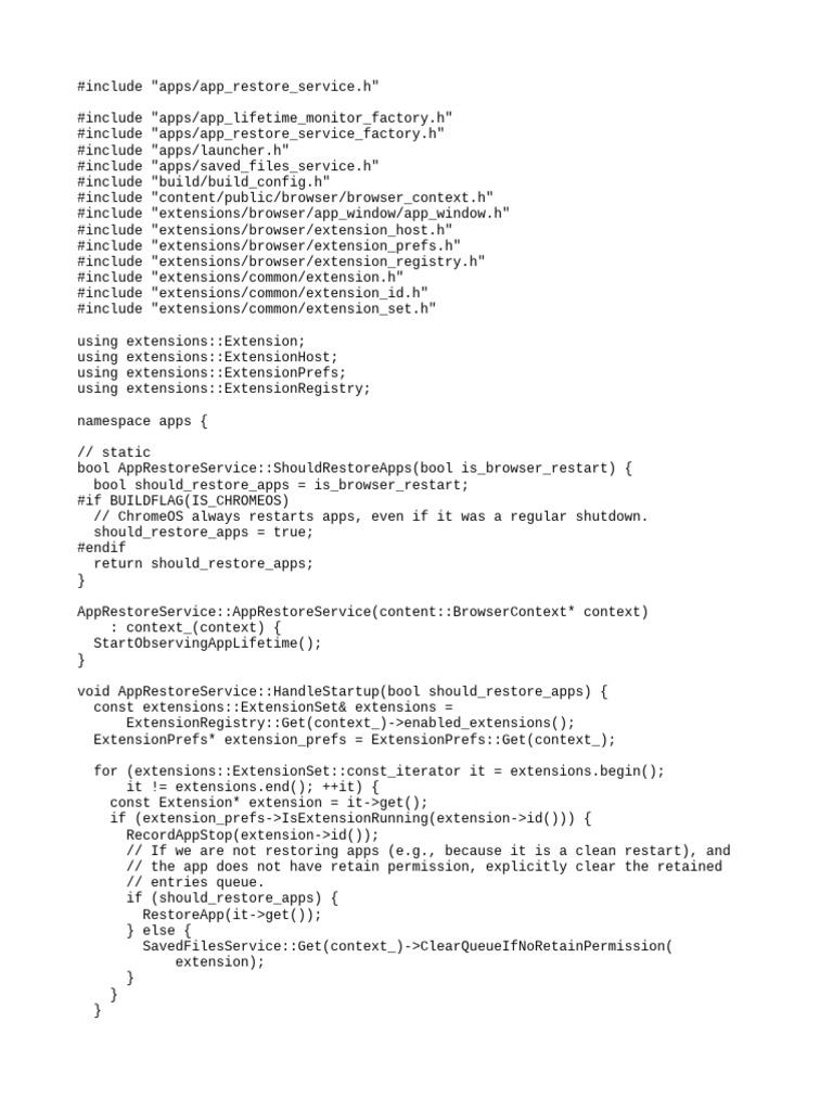 App Restore Srvice Chromium Pdf Computer Programming Software