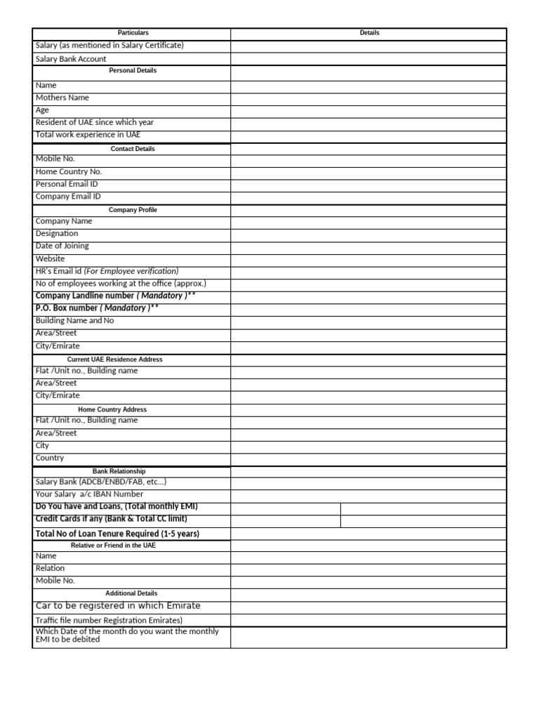 New LAF Document Requirements | PDF