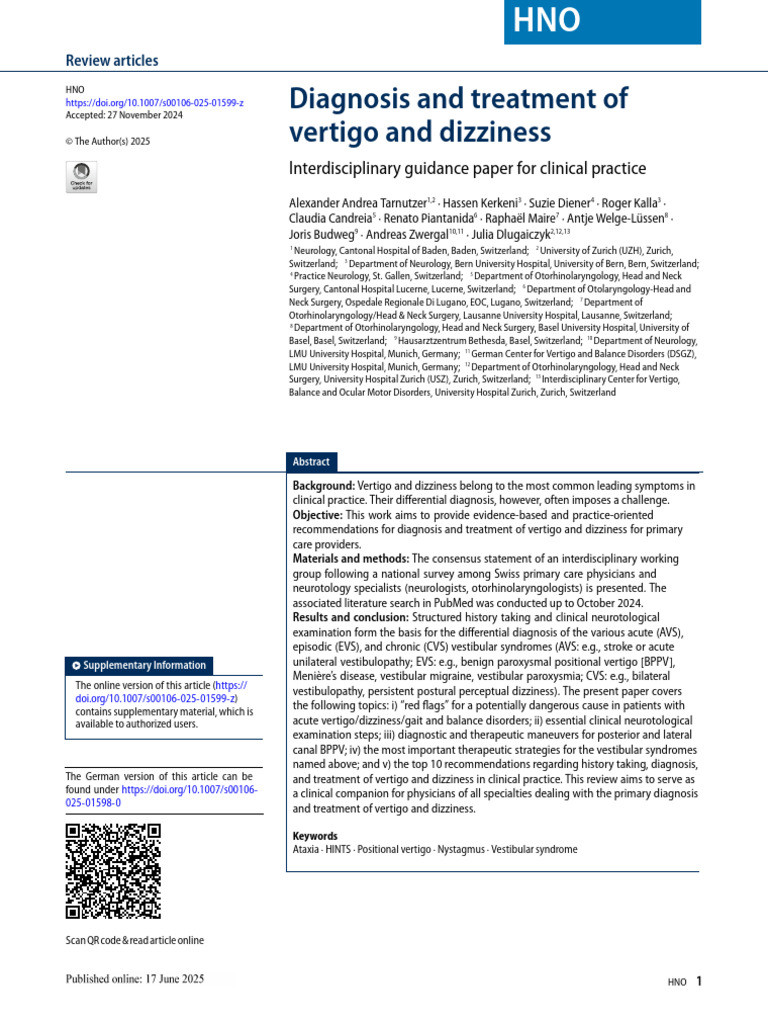RX of Vertigo | PDF | Vertigo | Stroke
