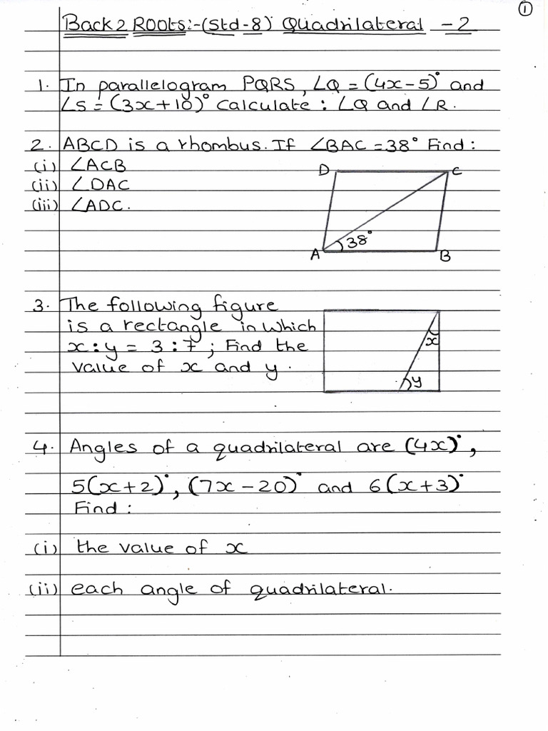 STD 8 Quadrilateral 2 | PDF