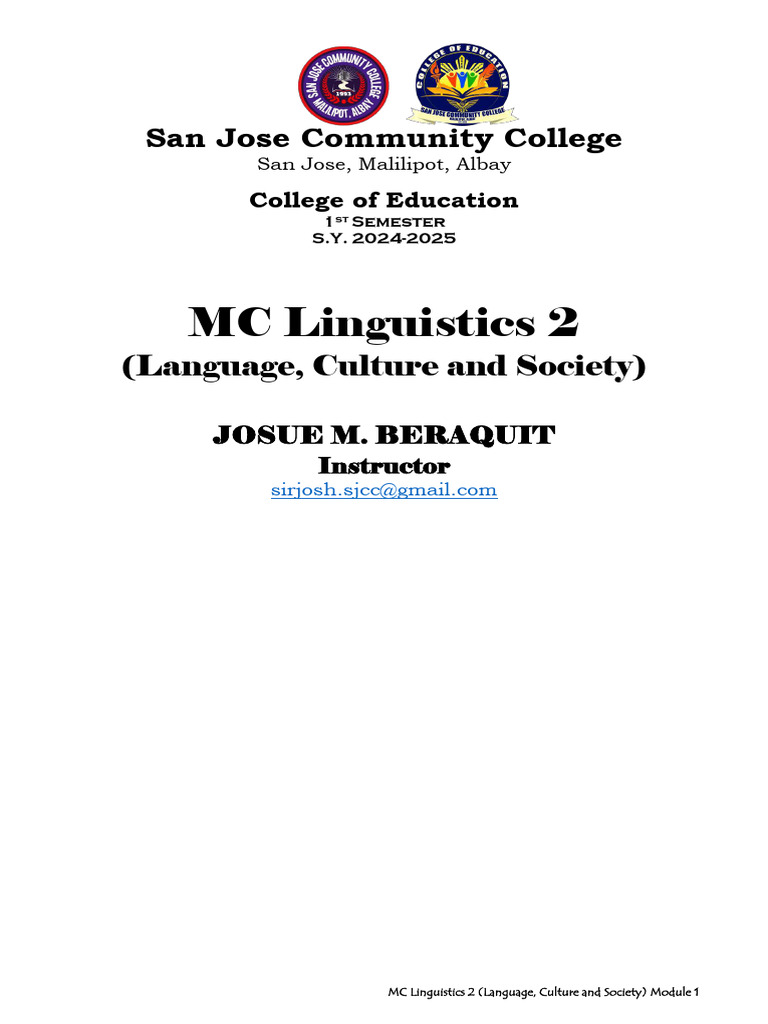 MC Linguistics 2 Module 1 - Activity 12 Block CD | PDF | Word | Semantics