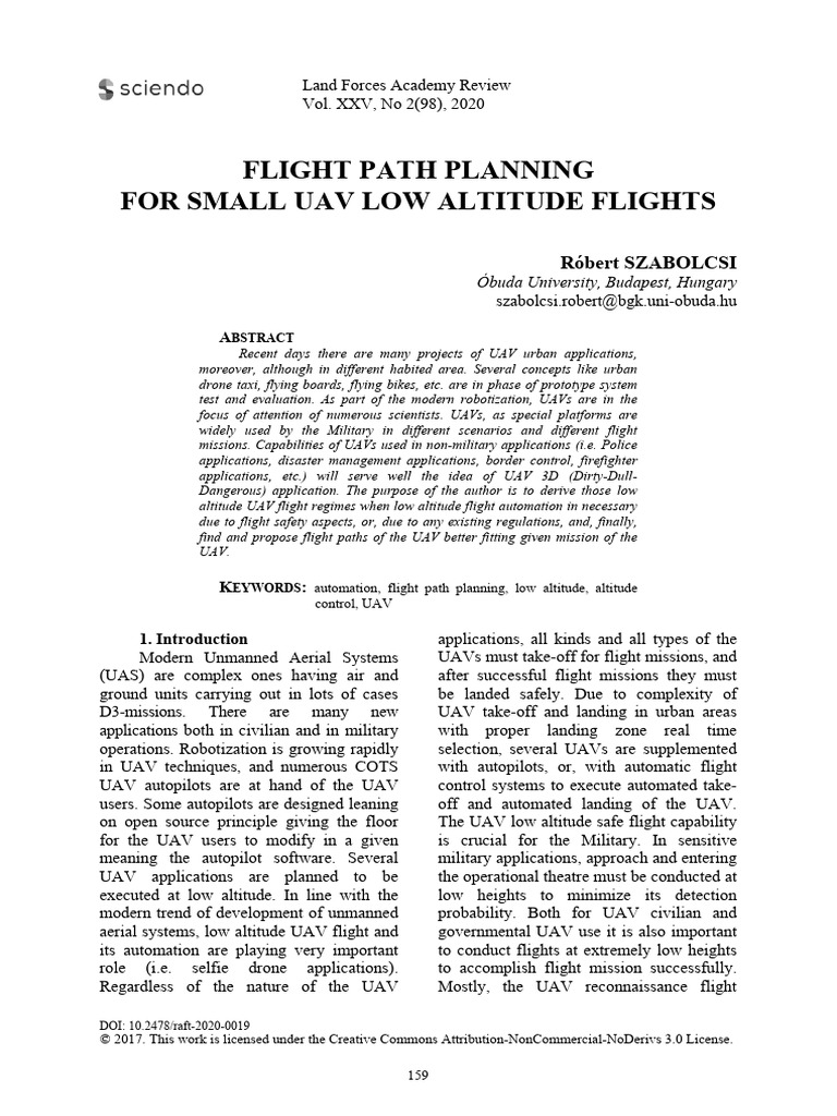 UAV Low Altitude Flight Path Planning | PDF | Unmanned Aerial Vehicle ...