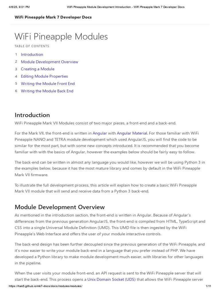 WiFi Pineapple Mark 7 Module Guide | PDF | Modular Programming | Angular Js
