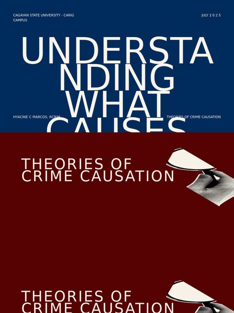 Theories of Crime Causation Explained | PDF | Crimes | Crime & Violence