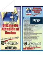 Folleto Oficina de Atención Al Vecino, Concepción - Chile