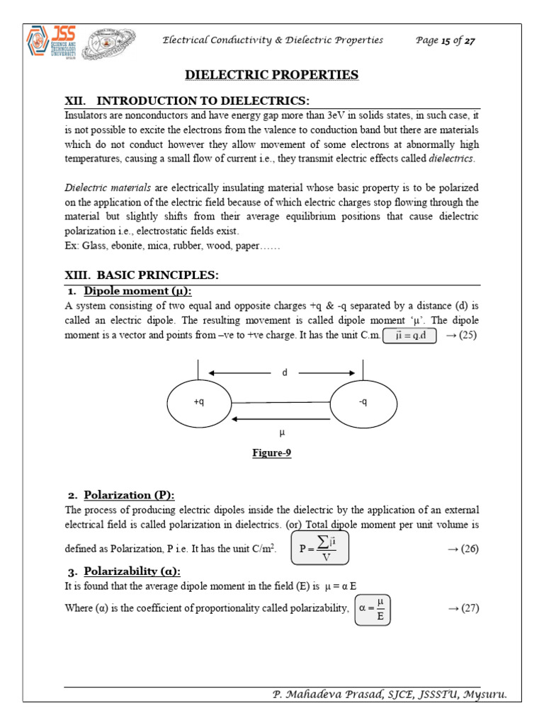 Dielectrics Only, Dielectrics Notes, Exam Notes | PDF | Dielectric ...