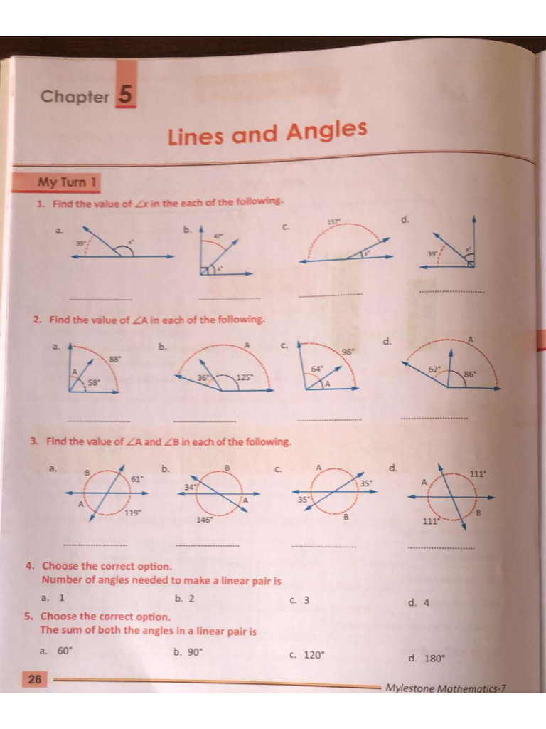 Work Book Lines and Angles | PDF