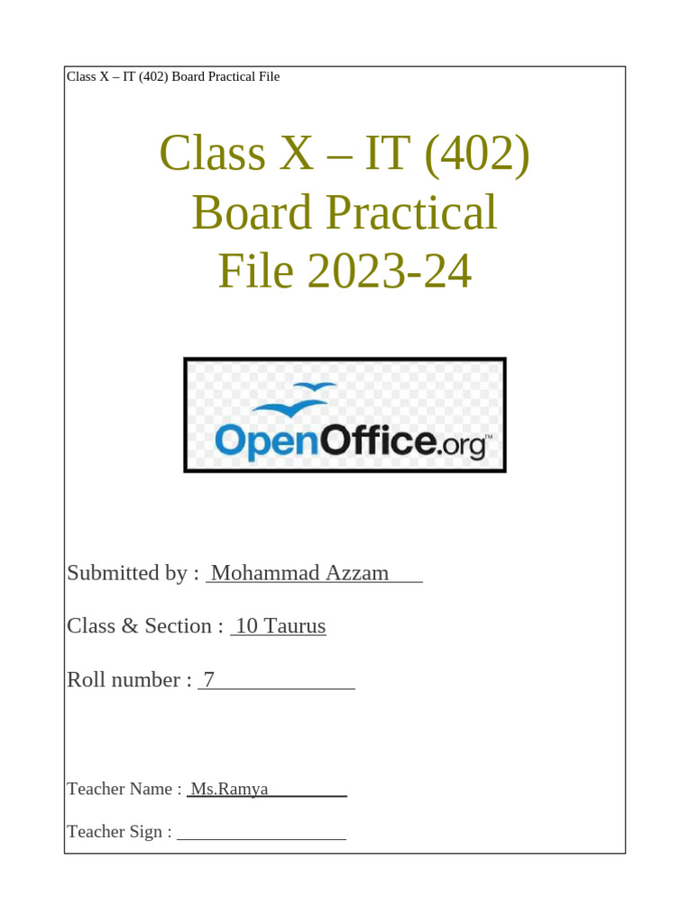 G10 Practical File Sample | PDF | Computer Keyboard | Software