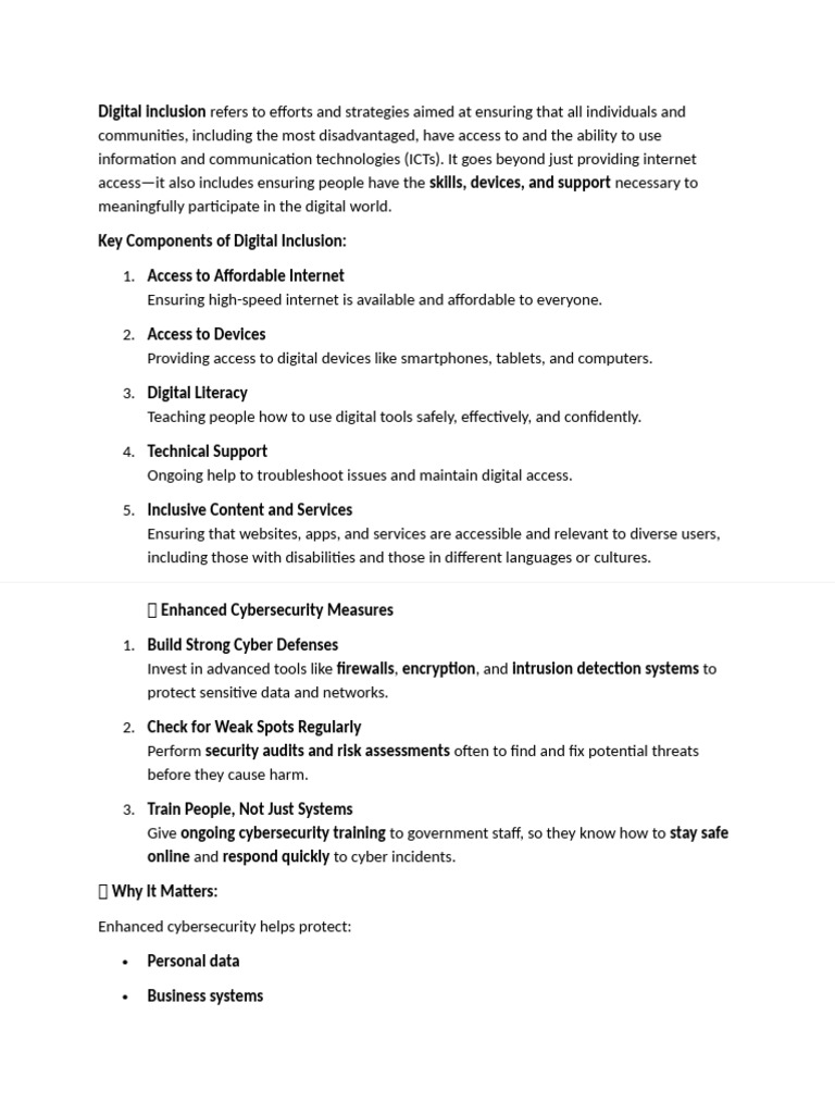 Digital Inclusion Refers To Efforts and Strategies Aimed at Ensuring ...