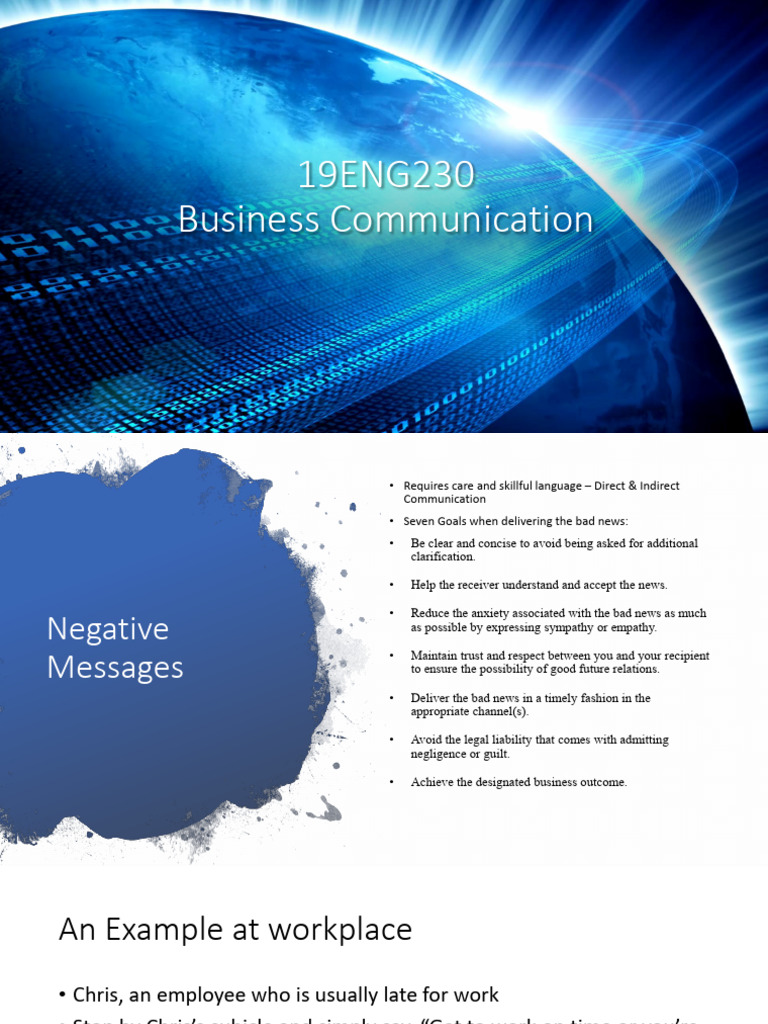 Negative Messages (1) - Read-Only | PDF | Human Communication | Psychology
