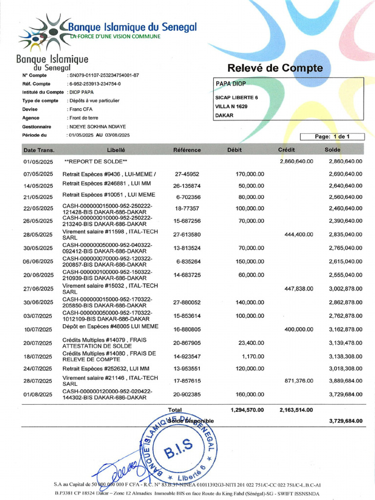 Bank Statement | PDF