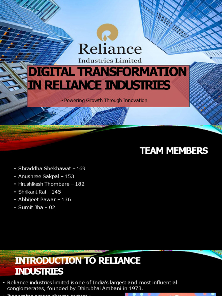 Reliance's Digital Transformation Journey | PDF | Economies