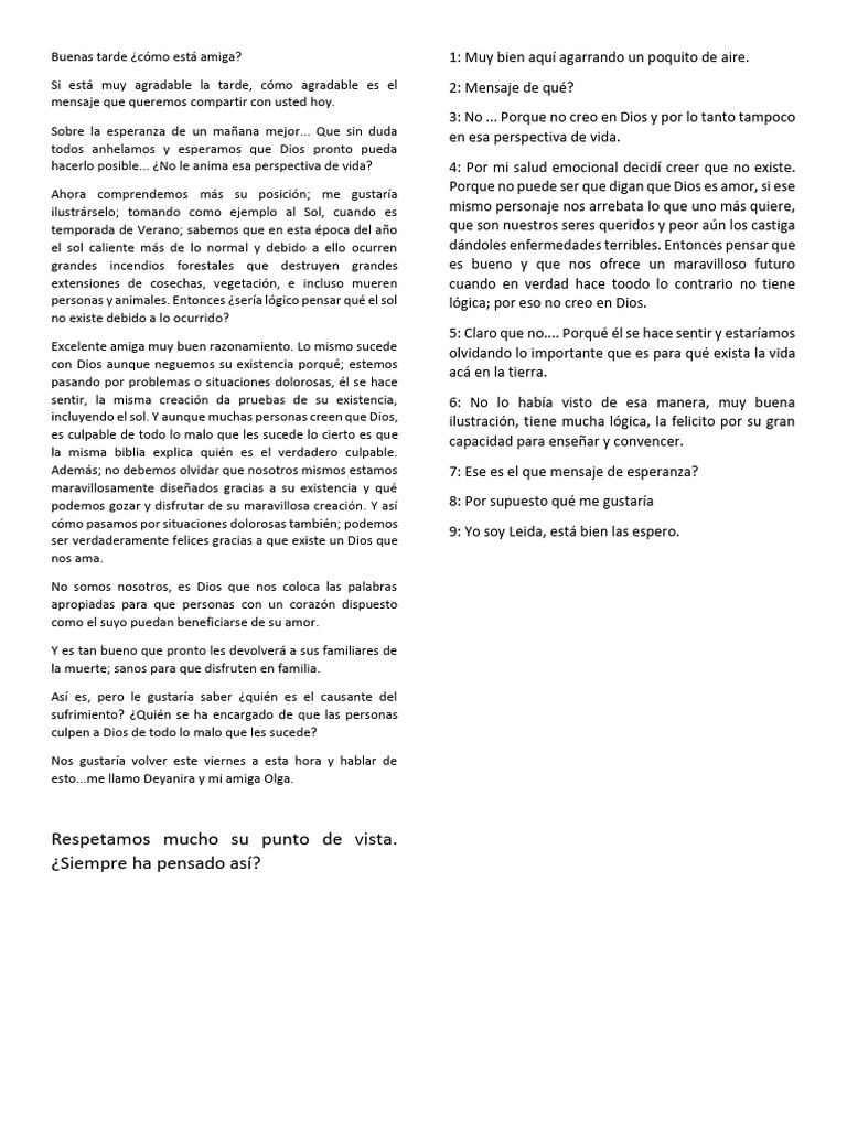 Mensaje de Esperanza y Fe en Dios | PDF | Amor | Dios