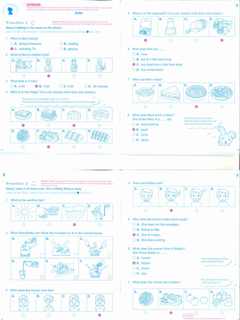 3a U2 Practice 1 & 2 Answer | PDF