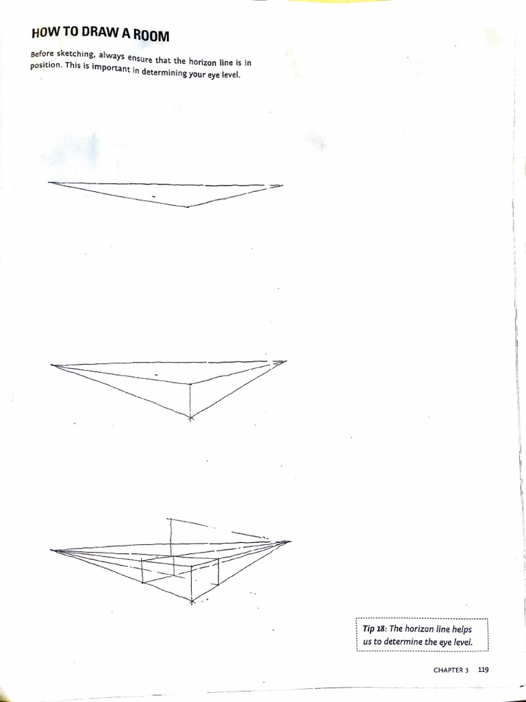 Drawing Rooms: Mastering Horizon Lines | PDF | Horizon | Geometry