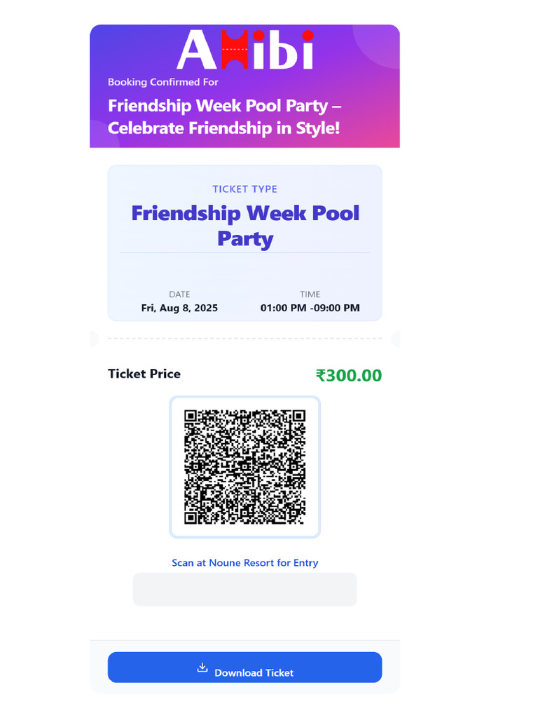 Friendship Week Pool Party Celebrate Friendship in Style Ticket 1 of 1 ...