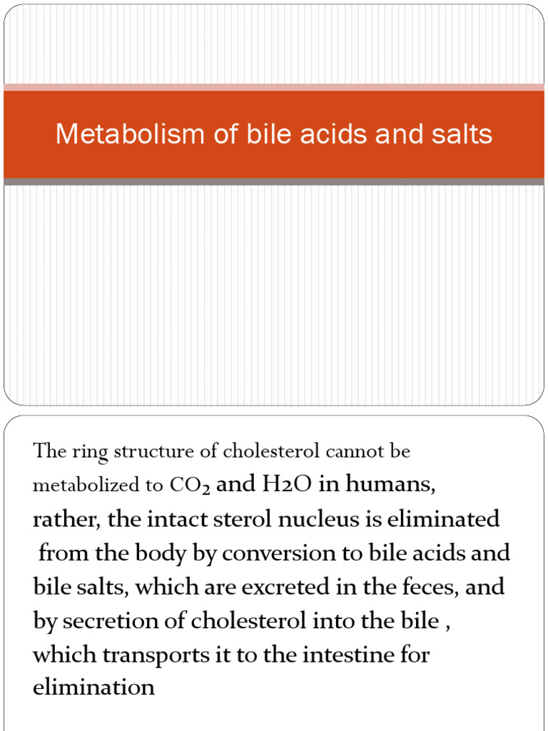 Bile Acid and Salt Metabolism Overview | PDF | Bile | Cholesterol