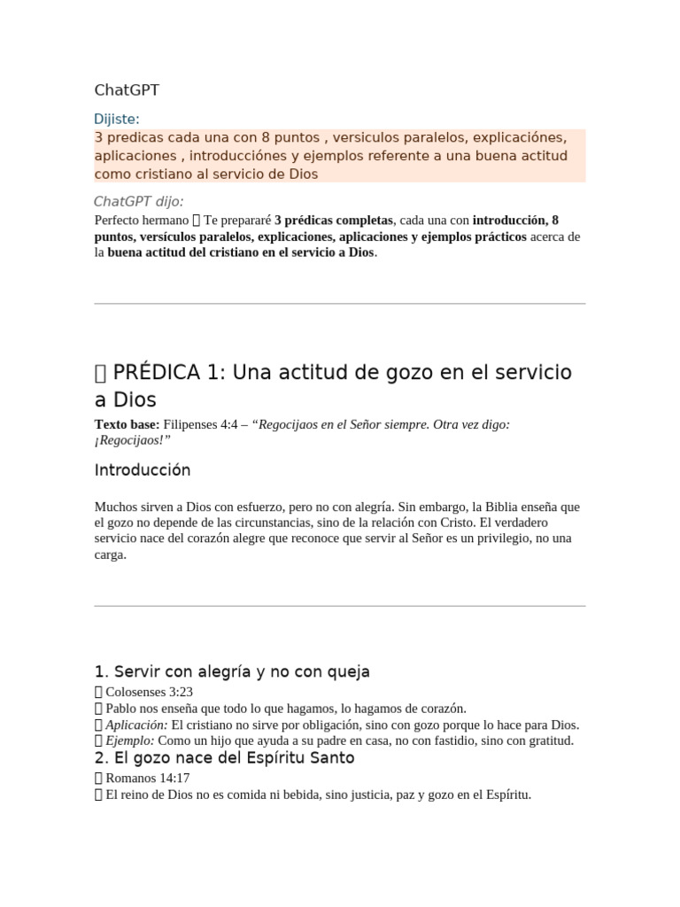 Actitud de Gozo en el Servicio a Dios | PDF | Cristo (título ...