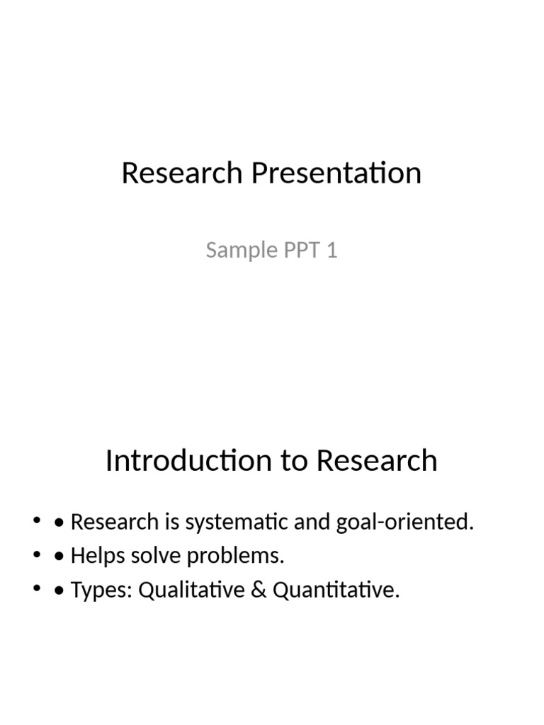 Research Presentation 1 | PDF