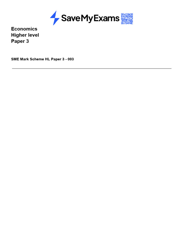 Set 3-Paper 3 MS IB HL Economics | PDF | Cost Of Living | Taxes